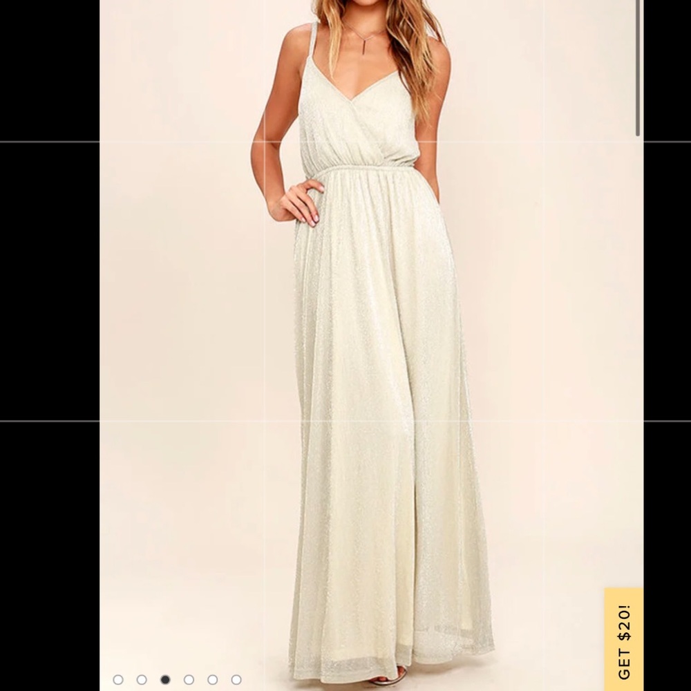 Lulu’s gold dress